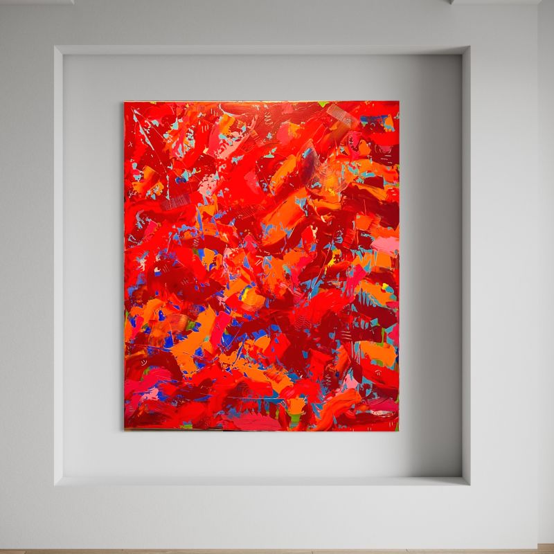 THE LADY IN RED<br />120x100 cm